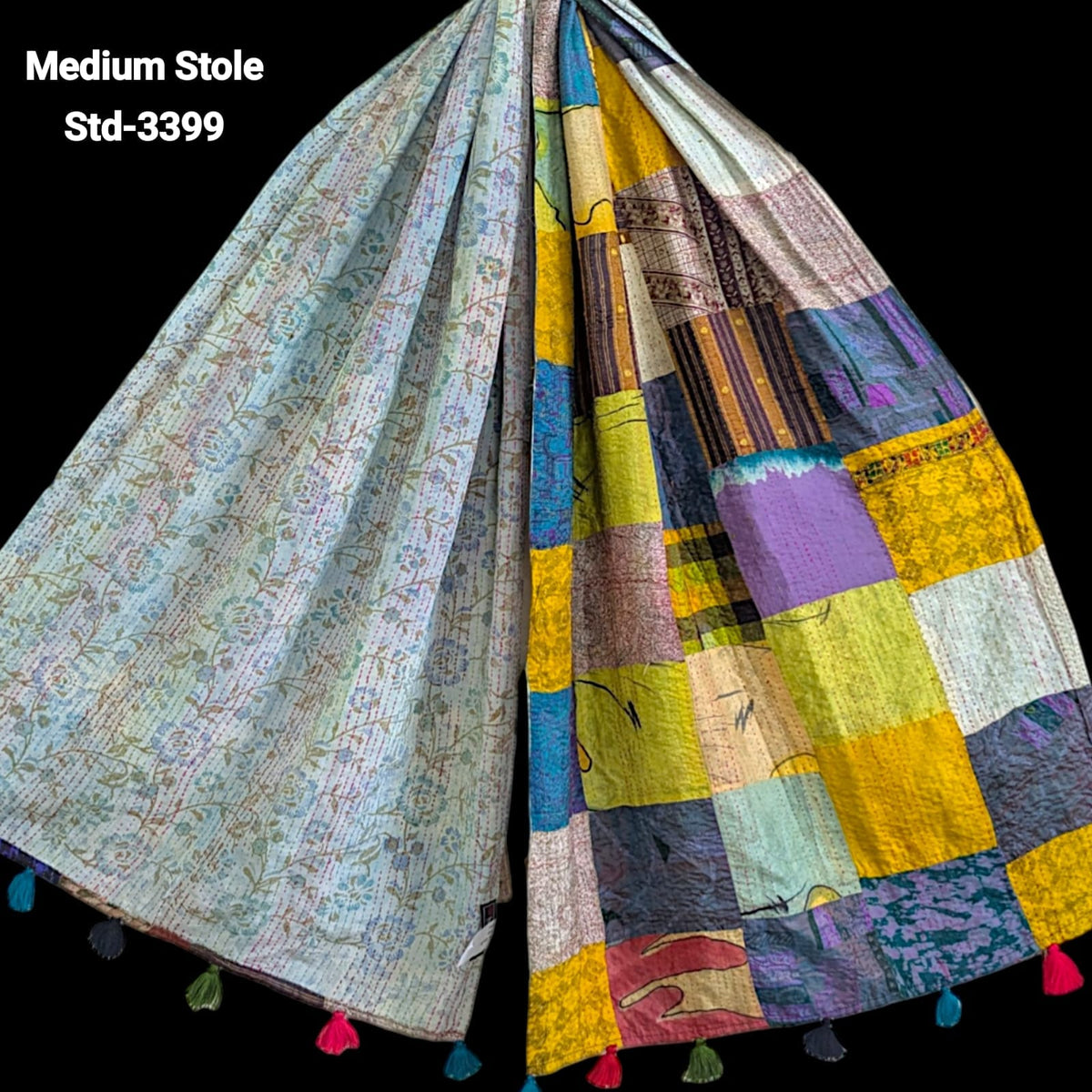 Handmade Silk Stole- While style meets utility- Medium Size-3399