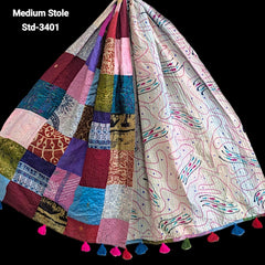 Handmade Silk Stole- While style meets utility- Medium Size-3401