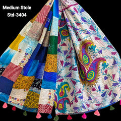Handmade Silk Stole- While style meets utility- Medium Size-3404