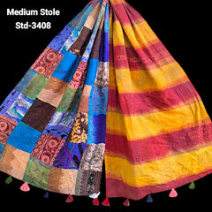 Handmade Silk Stole- While style meets utility- Medium Size-3408