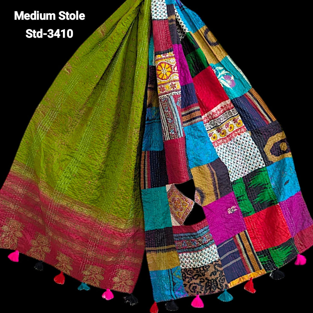 Handmade Silk Stole- While style meets utility- Medium Size-3410