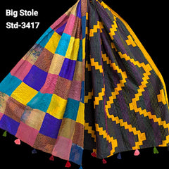 Handmade Silk Stole- While style meets utility-Big Size-3417