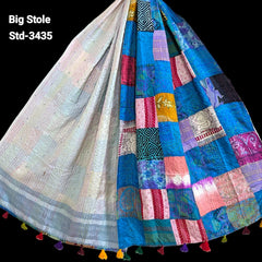 Handmade Silk Stole- While style meets utility-Big Size-3435