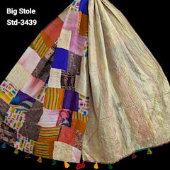 Handmade Silk Stole- While style meets utility-Big Size-3439
