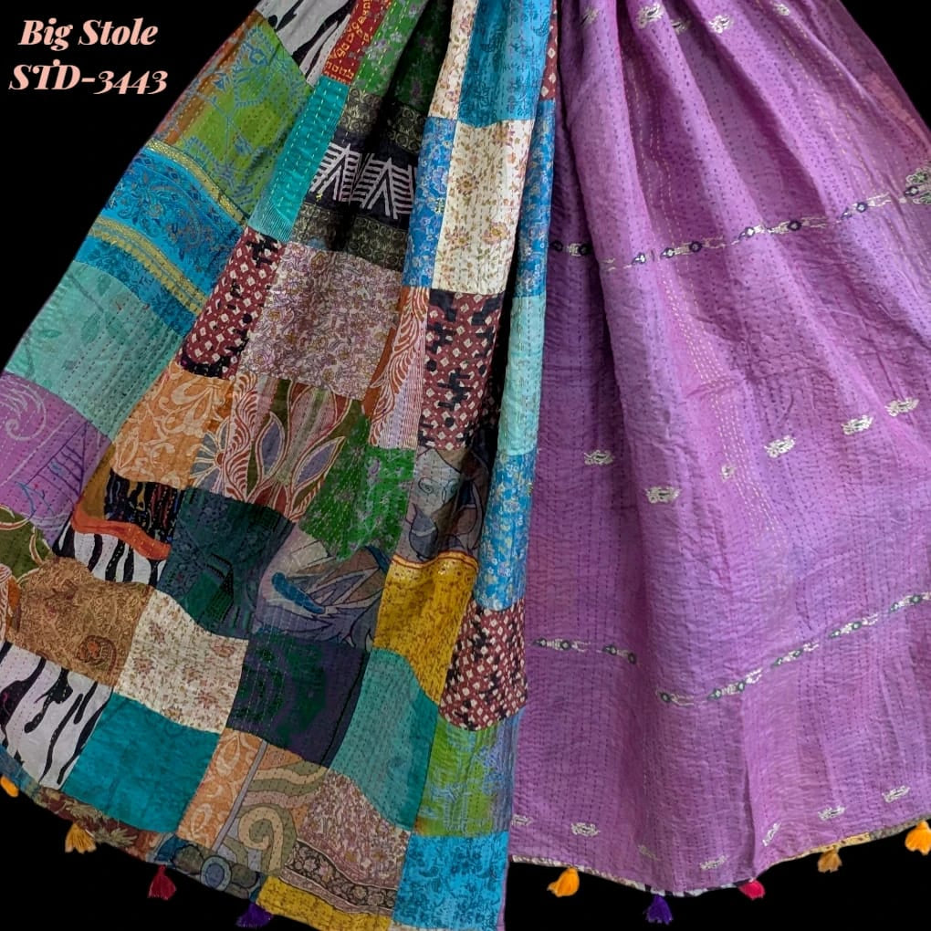 Handmade Silk Stole- While style meets utility-Big Size-3443
