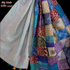 Handmade Silk Stole- While style meets utility-Big Size-3447