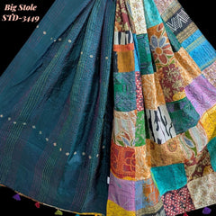 Handmade Silk Stole- While style meets utility-Big Size-3449