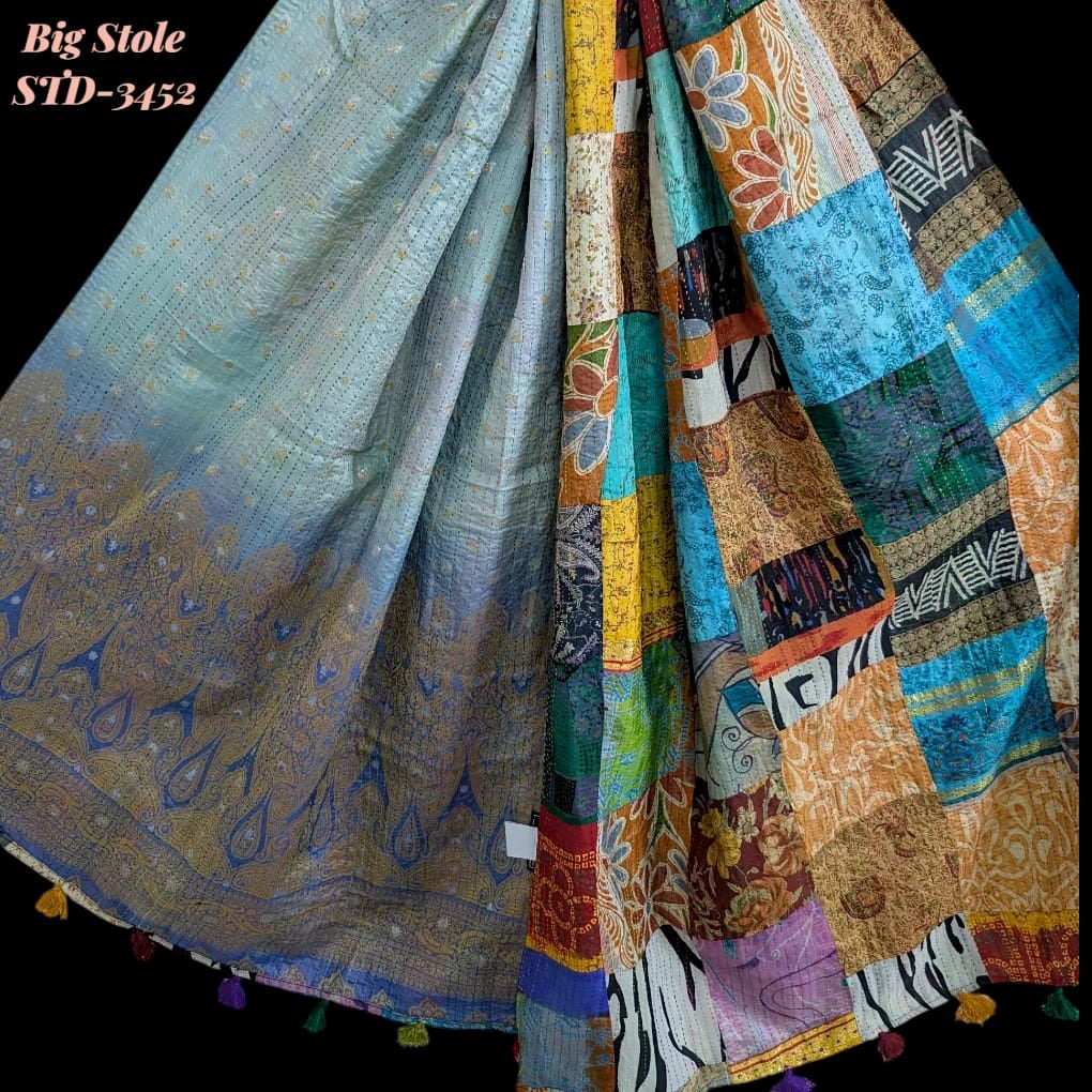 Handmade Silk Stole- While style meets utility-Big Size-3452
