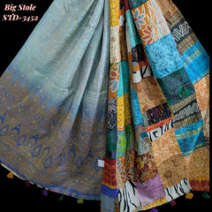 Handmade Silk Stole- While style meets utility-Big Size-3452