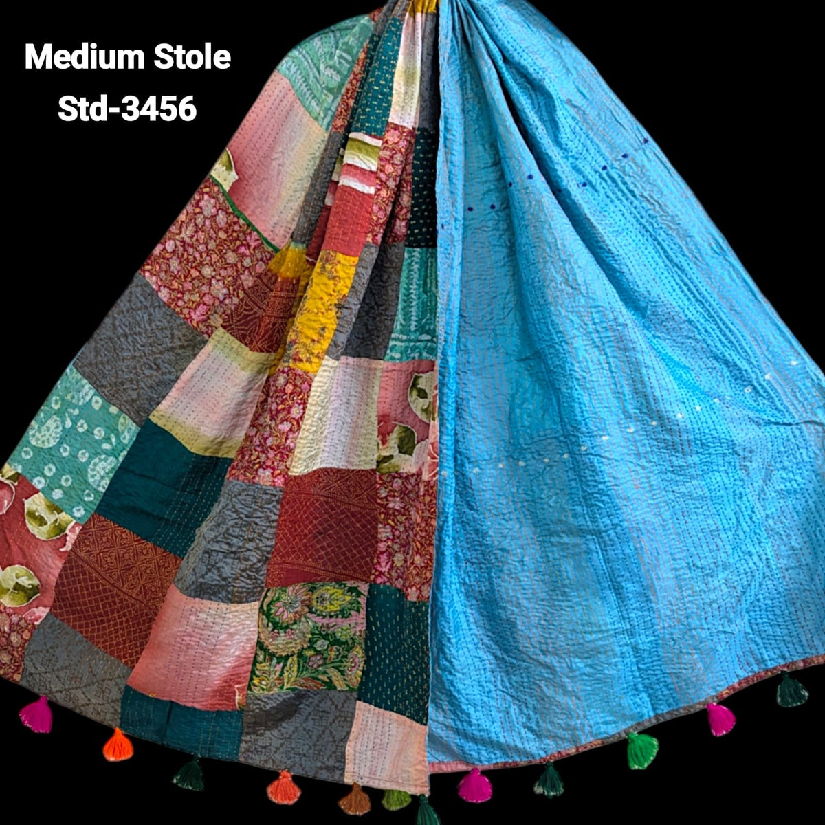 Handmade Silk Stole- While style meets utility- Medium Size-3456