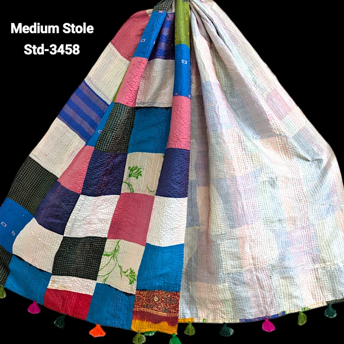 Handmade Silk Stole- While style meets utility- Medium Size-3558
