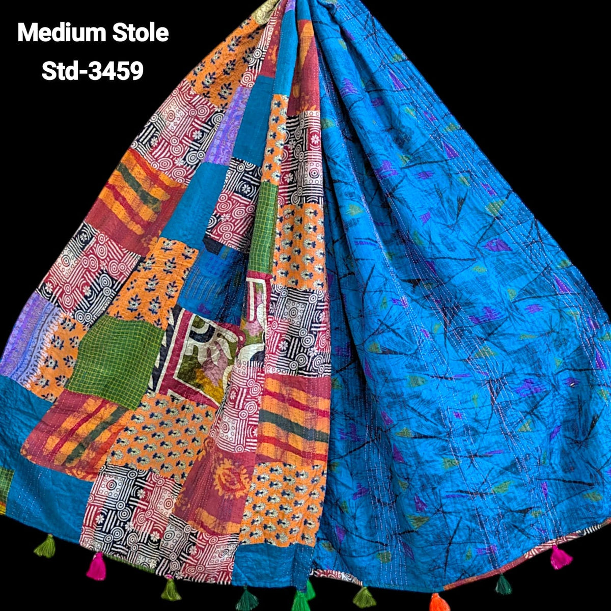 Handmade Silk Stole- While style meets utility- Medium Size-3459