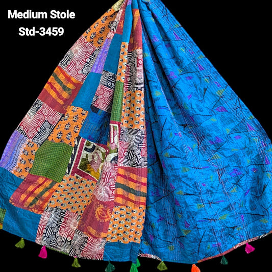 Handmade Silk Stole- While style meets utility- Medium Size-3459