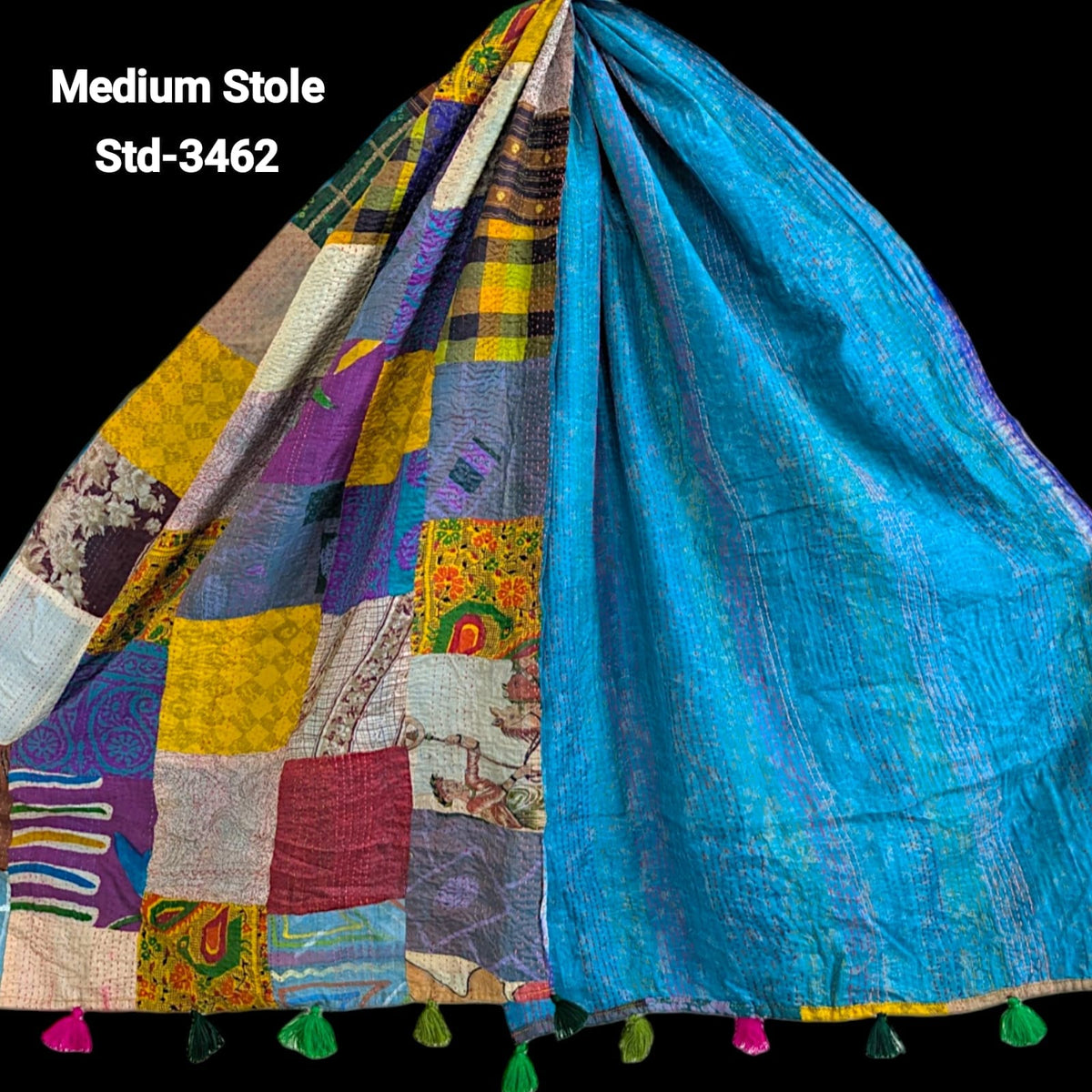 Handmade Silk Stole- While style meets utility- Medium Size-3462