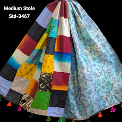 Handmade Silk Stole- While style meets utility- Medium Size-3467