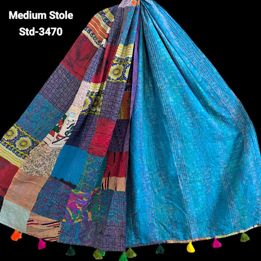 Handmade Silk Stole- While style meets utility- Medium Size-3470