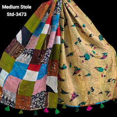 Handmade Silk Stole- While style meets utility- Medium Size-3473