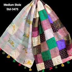 Handmade Silk Stole- While style meets utility- Medium Size-3475