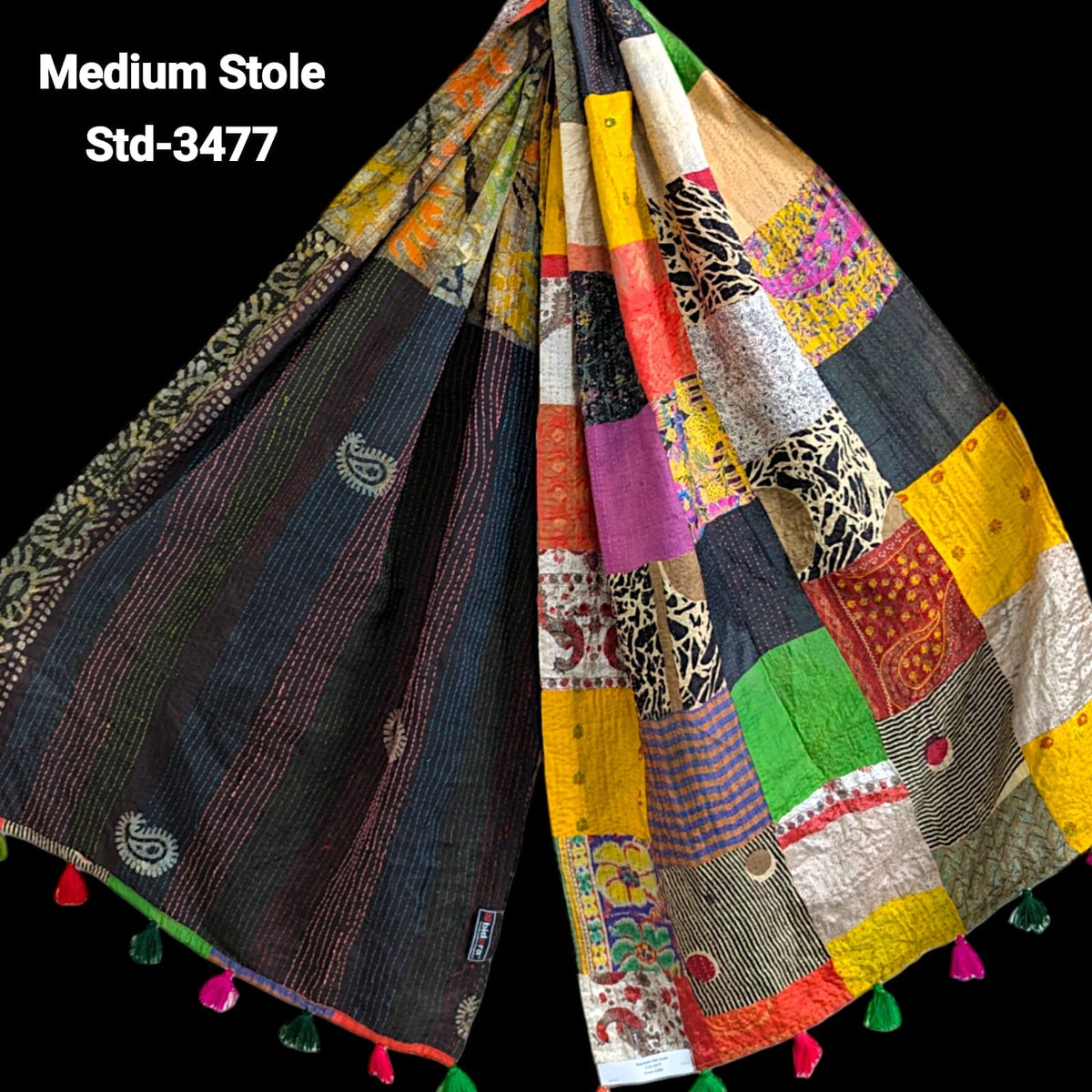 Handmade Silk Stole- While style meets utility- Medium Size-3477