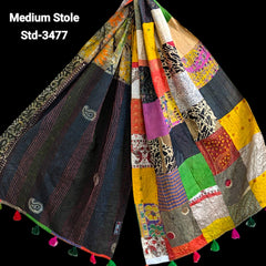 Handmade Silk Stole- While style meets utility- Medium Size-3477