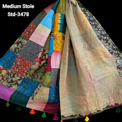 Handmade Silk Stole- While style meets utility- Medium Size-3478