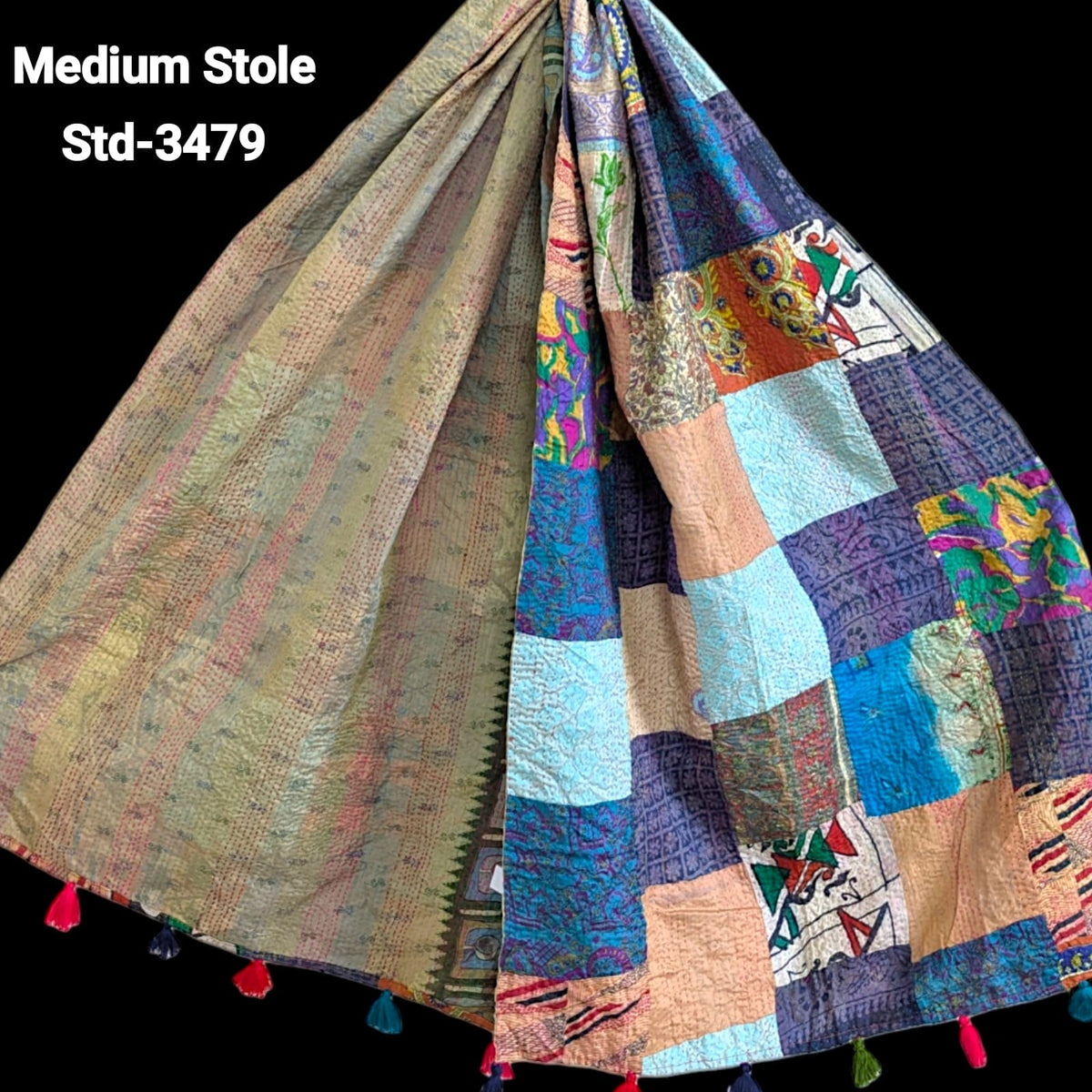Handmade Silk Stole- While style meets utility- Medium Size-3479