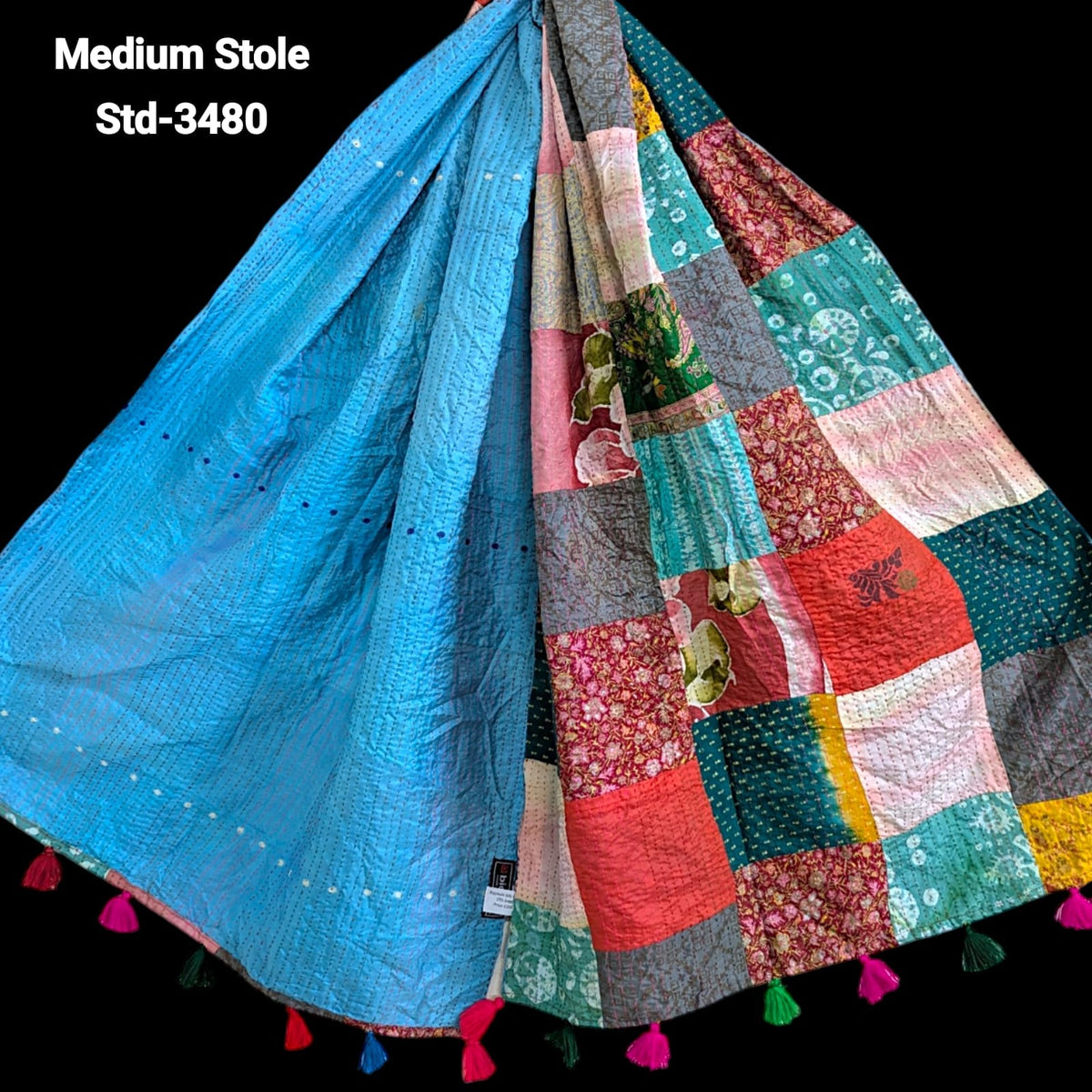 Handmade Silk Stole- While style meets utility- Medium Size-3480