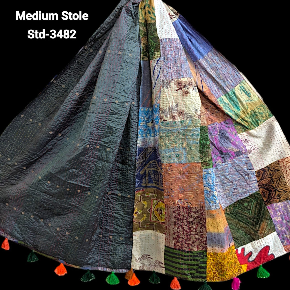 Handmade Silk Stole- While style meets utility- Medium Size-3482