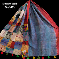 Handmade Silk Stole- While style meets utility- Medium Size-3483