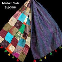 Handmade Silk Stole- While style meets utility- Medium Size-3484