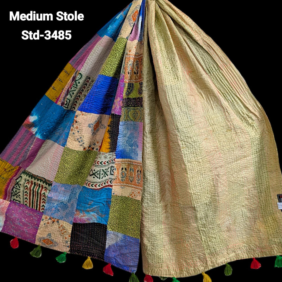 Handmade Silk Stole- While style meets utility- Medium Size-3485