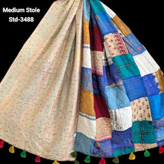 Handmade Silk Stole- While style meets utility- Medium Size-3488