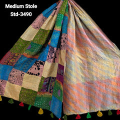 Handmade Silk Stole- While style meets utility- Medium Size-3490
