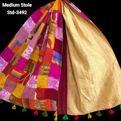 Handmade Silk Stole- While style meets utility- Medium Size-3492