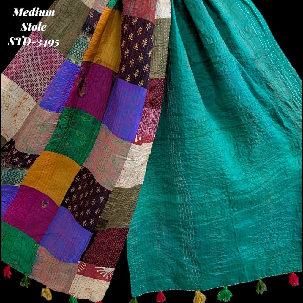 Handmade Silk Stole- While style meets utility- Medium Size-3495
