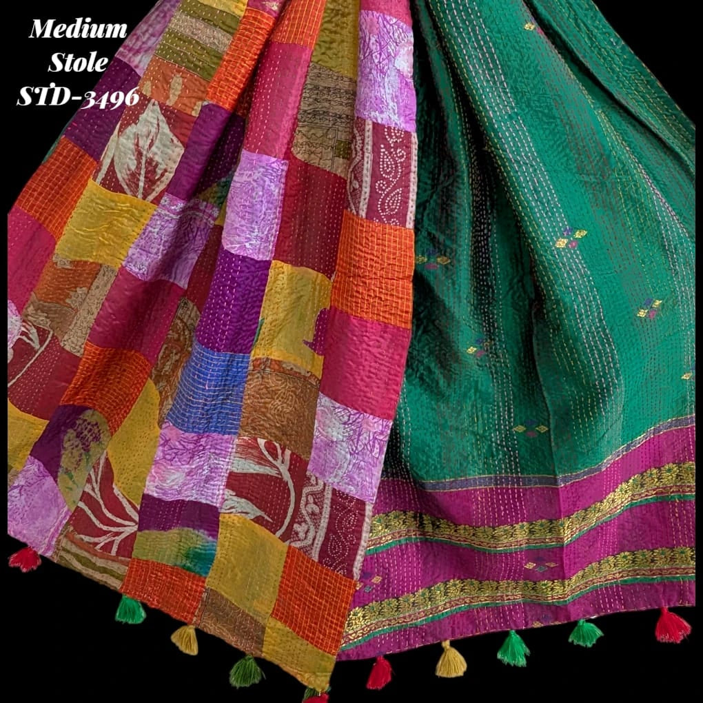 Handmade Silk Stole- While style meets utility- Medium Size-3496