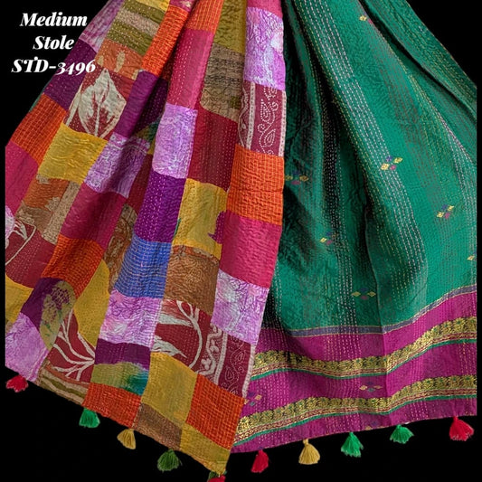 Handmade Silk Stole- While style meets utility- Medium Size-3496