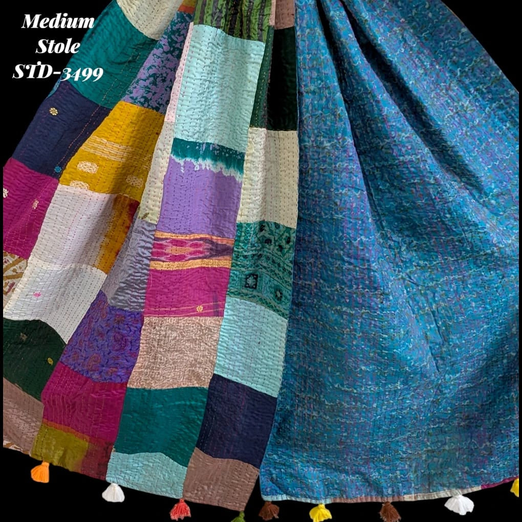 Handmade Silk Stole- While style meets utility- Medium Size-3499