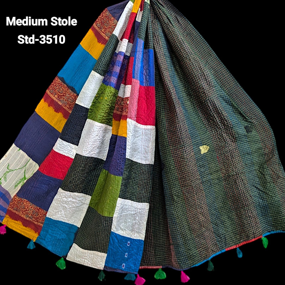 Handmade Silk Stole- While style meets utility- Medium Size-3510