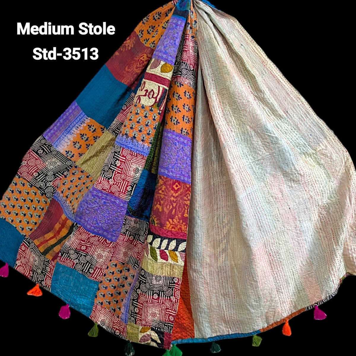 Handmade Silk Stole- While style meets utility- Medium Size-3513