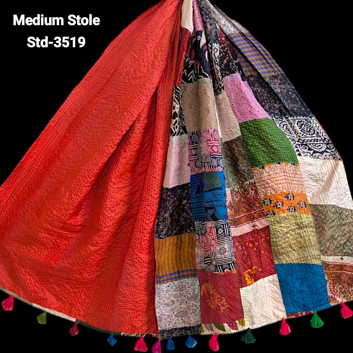 Handmade Silk Stole- While style meets utility- Medium Size-3519