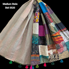 Handmade Silk Stole- While style meets utility- Medium Size-3520