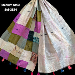 Handmade Silk Stole- While style meets utility- Medium Size-3524