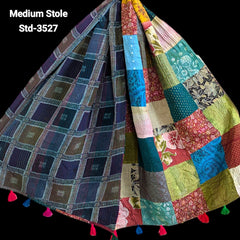 Handmade Silk Stole- While style meets utility- Medium Size-3527