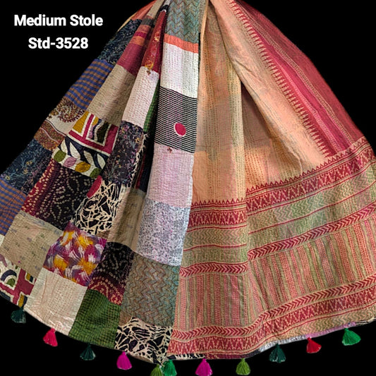 Handmade Silk Stole- While style meets utility- Medium Size-3528