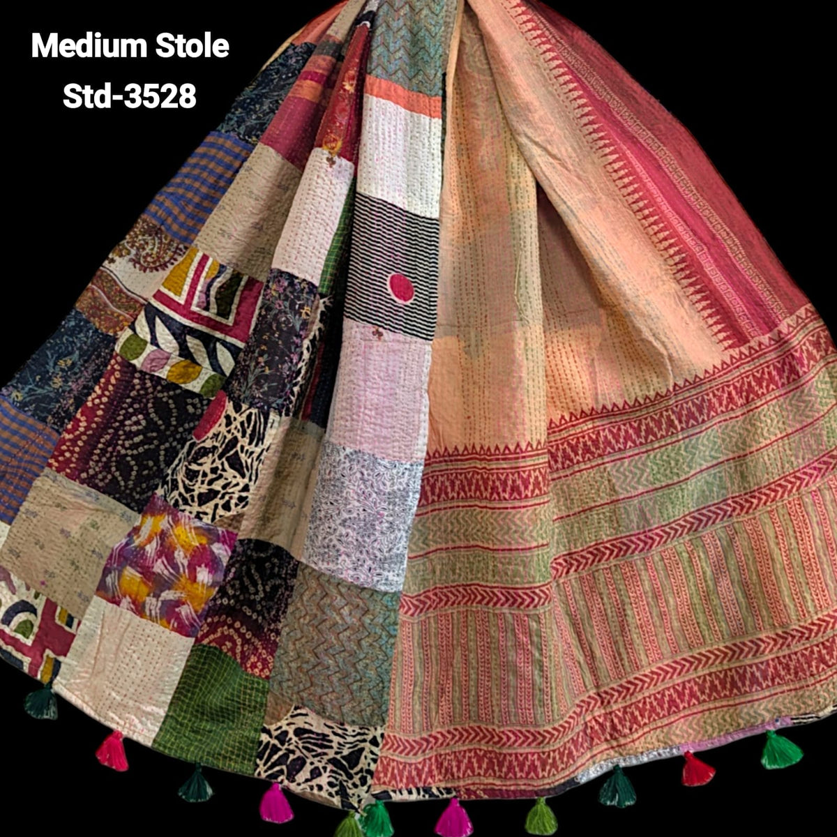 Handmade Silk Stole- While style meets utility- Medium Size-3528