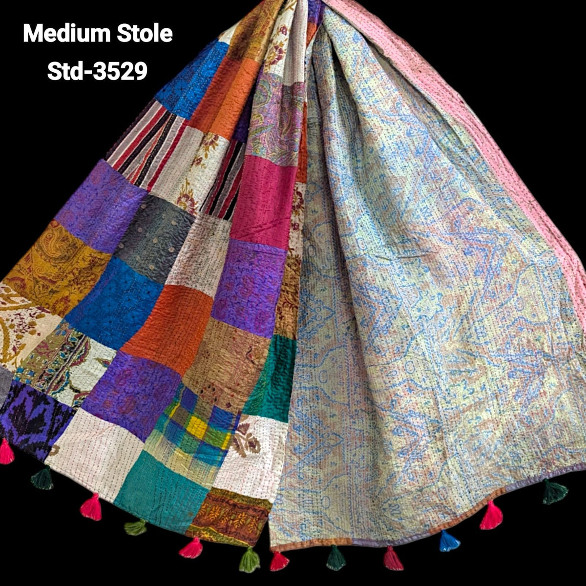 Handmade Silk Stole- While style meets utility- Medium Size-3529