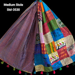 Handmade Silk Stole- While style meets utility- Medium Size-3530