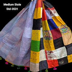 Handmade Silk Stole- While style meets utility- Medium Size-3531