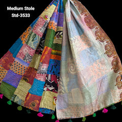 Handmade Silk Stole- While style meets utility- Medium Size-3533